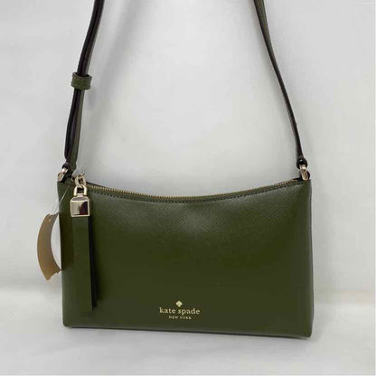 Pre-Owned Kate Spade Olive Leather Handbag