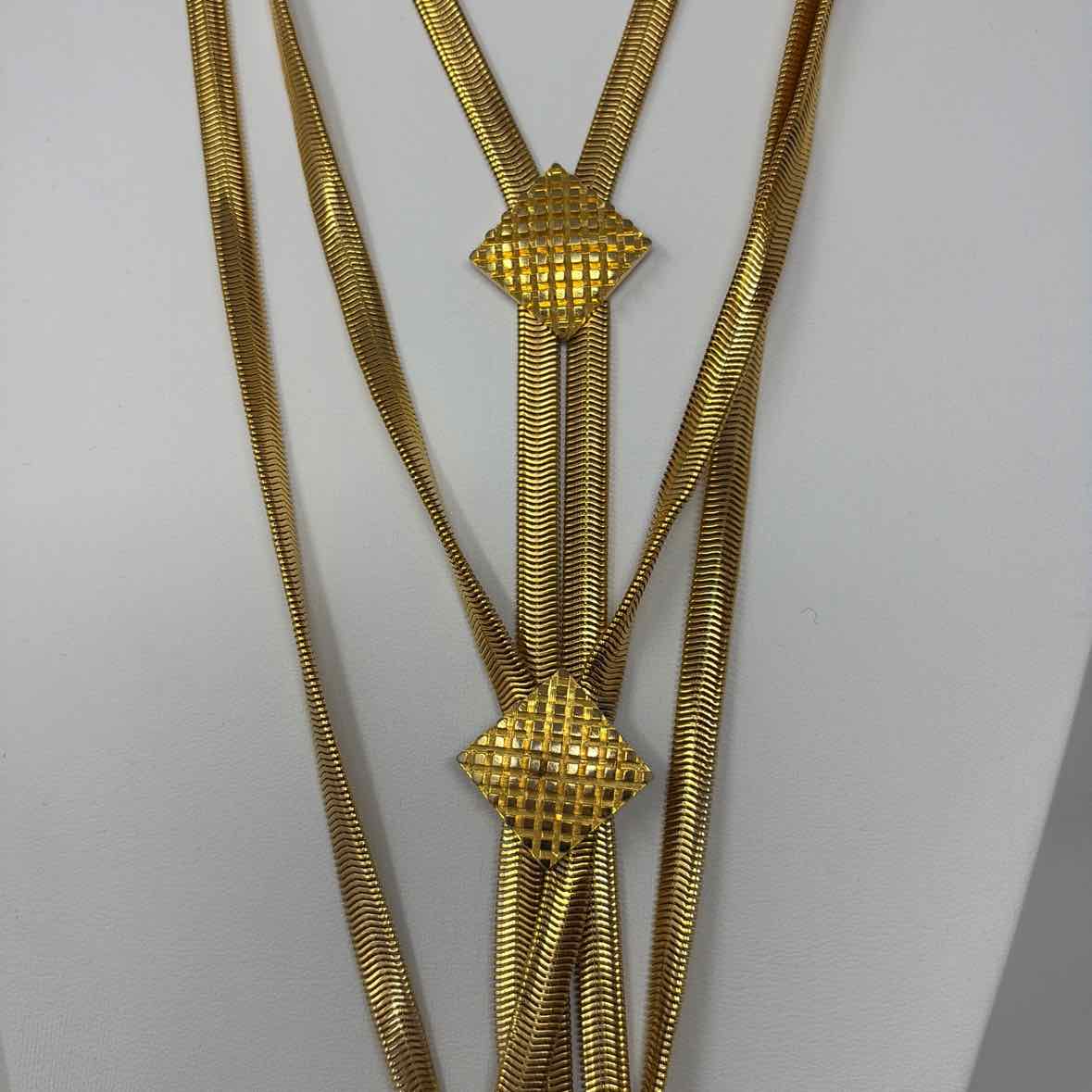 Pre-Owned Ingrid Cusson Gold Chains Necklace