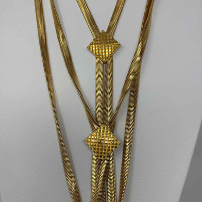 Pre-Owned Ingrid Cusson Gold Chains Necklace