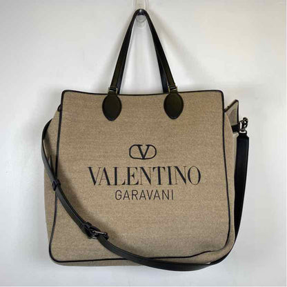 Pre-Owned Valentino Taupe Wool Designer Handbag