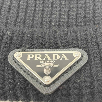 Pre-Owned Prada Black Knit Designer Hats