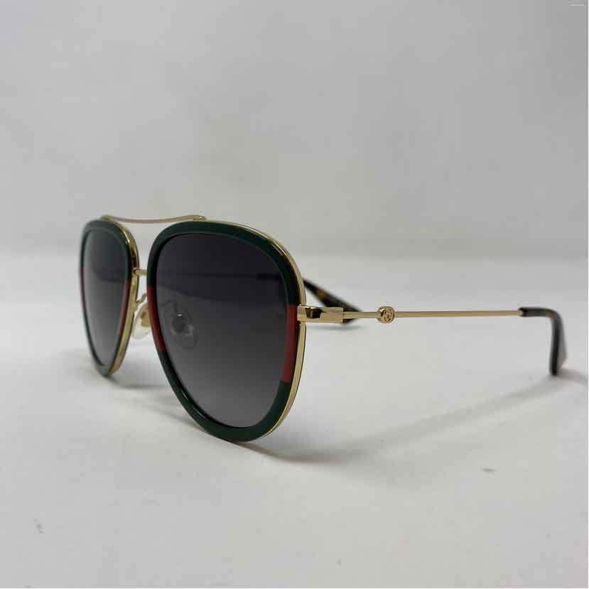 Pre-Owned Gucci Stripe Multi Plastic Designer Sunglasses