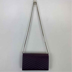 Pre-Owned Saint Laurent Purple Leather Designer Handbag