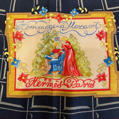 Pre-Owned Hermes Red Multi Silk Designer Scarf