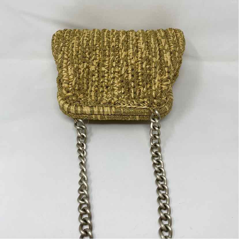 Pre-Owned Made in Italy Gold Fabric Handbag