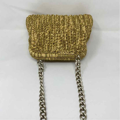 Pre-Owned Made in Italy Gold Fabric Handbag