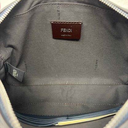 Pre-Owned Fendi Navy Leather Designer Handbag
