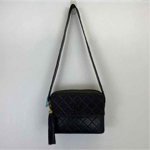 Pre-Owned Chanel Black Leather Designer Handbag