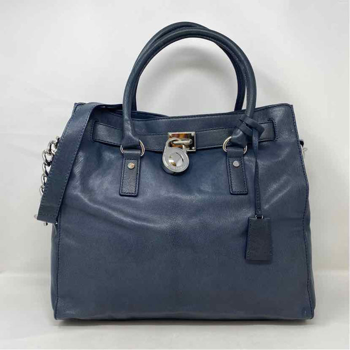 Pre-Owned MICHAEL by Michael Kors Navy Leather Handbag