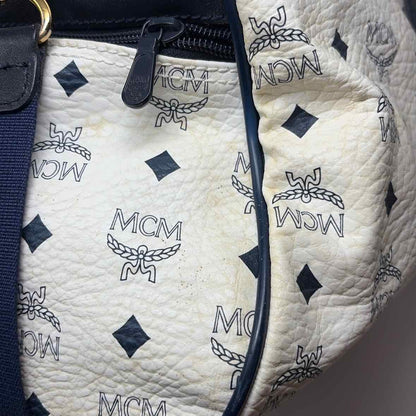 Pre-Owned MCM White Leather Designer Handbag