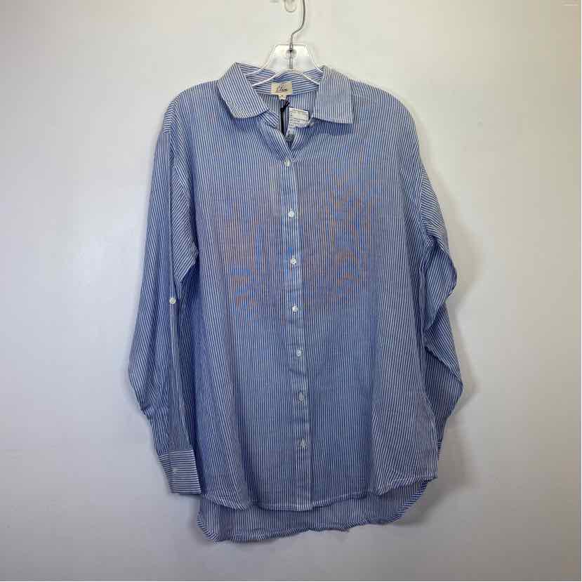 Pre-Owned Size S Elan blue stripe Top