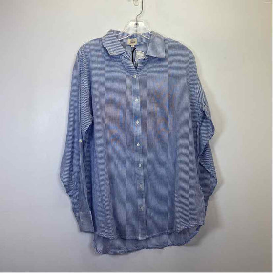 Pre-Owned Size S Elan blue stripe Top
