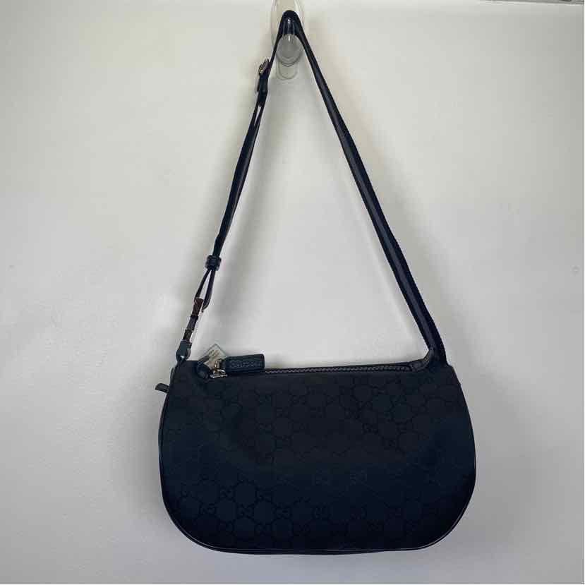 Pre-Owned Gucci Black Nylon Designer Handbag