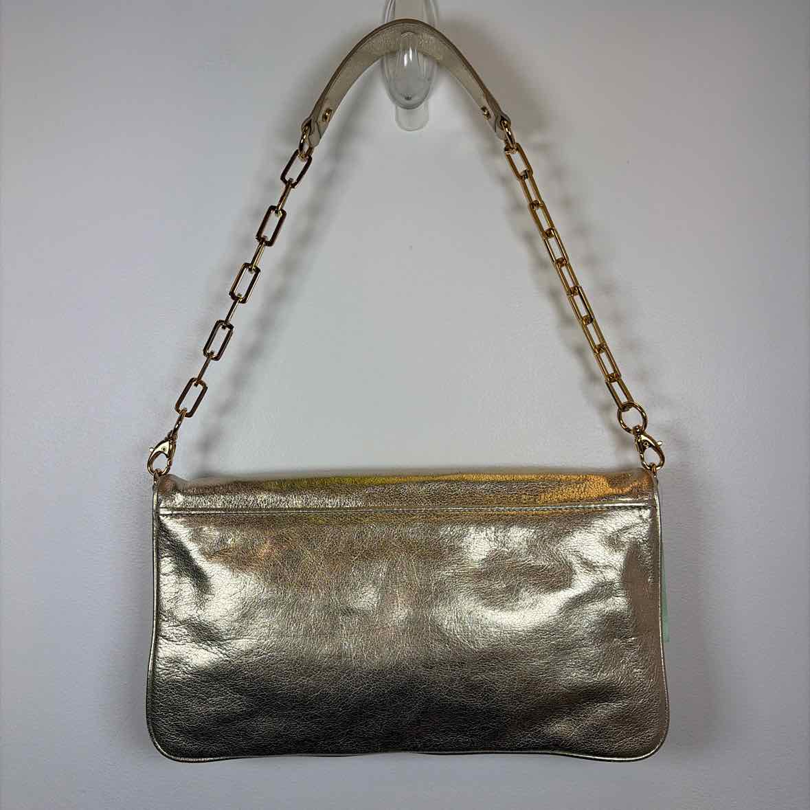 Pre-Owned Tory Burch Gold Leather Handbag
