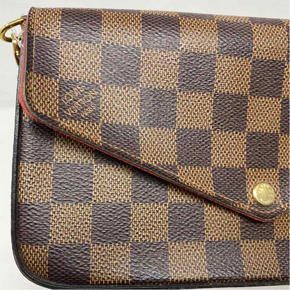 Pre-Owned Louis Vuitton Damier Eben Canvas Designer Handbag