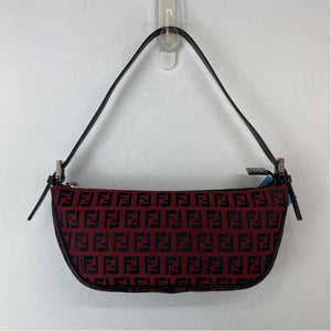 Pre-Owned Fendi Red Canvas Designer Handbag