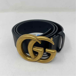 Pre-Owned Gucci Black Leather Designer Belt