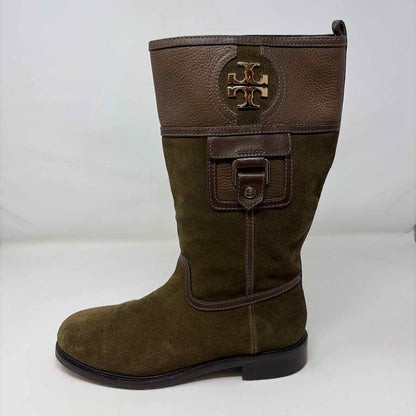 Pre-Owned Shoe Size 9.5 Tory Burch Green Multi Boots