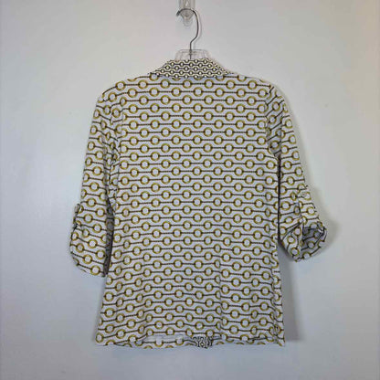 Pre-Owned Size S J McLaughlin White Print Top