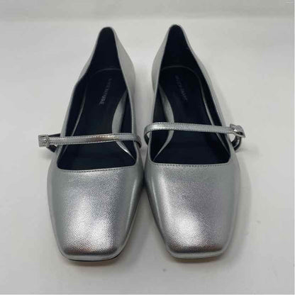 Pre-Owned Shoe Size 10 Marion Parke Silver Flats