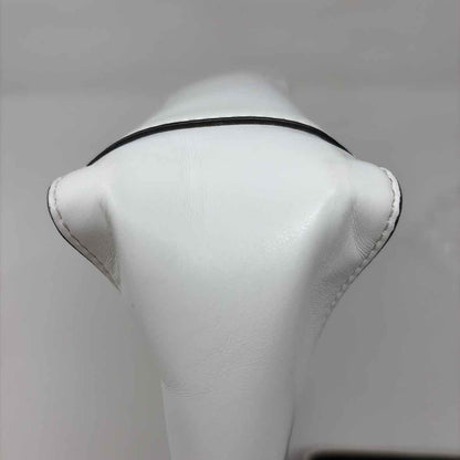 Pre-Owned Stella McCartney White/ Black Leather Designer Handbag