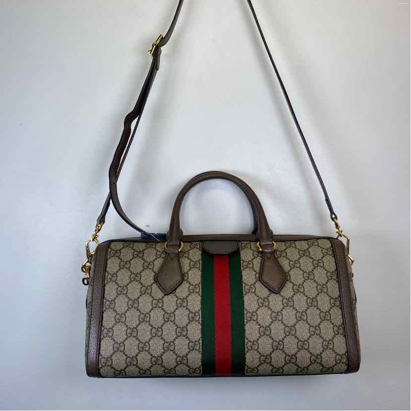 Pre-Owned Gucci Monogram Canvas Designer Handbag