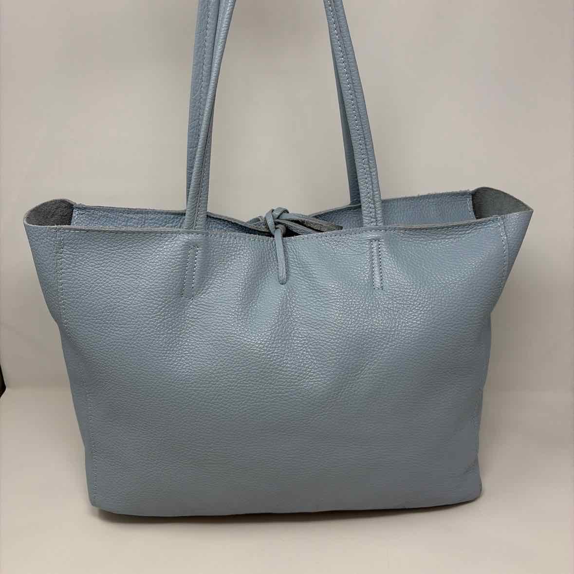 Pre-Owned Made in Italy Light Blue Leather Handbag