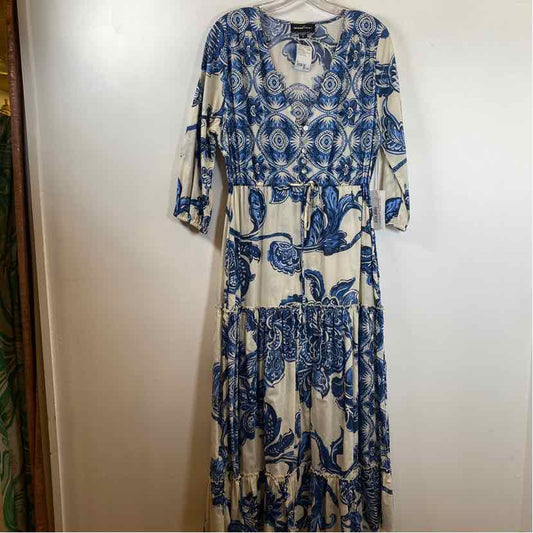 Pre-Owned Size S Fifteen-Twenty Blue Floral Casual Dress