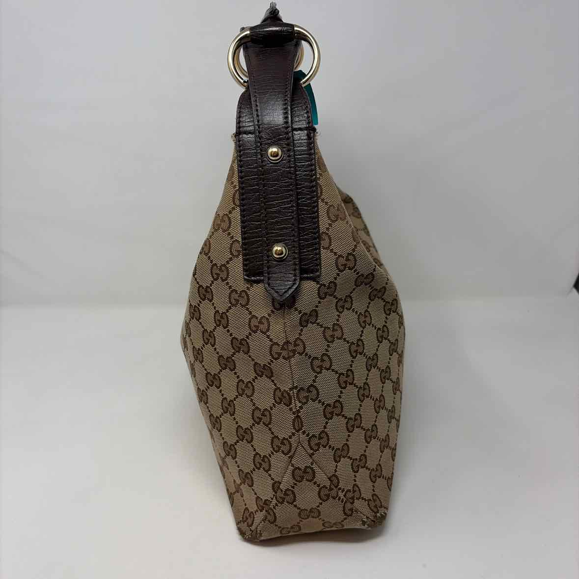 Pre-Owned Gucci Tan Fabric Designer Handbag