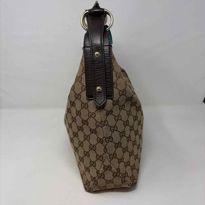 Pre-Owned Gucci Tan Fabric Designer Handbag