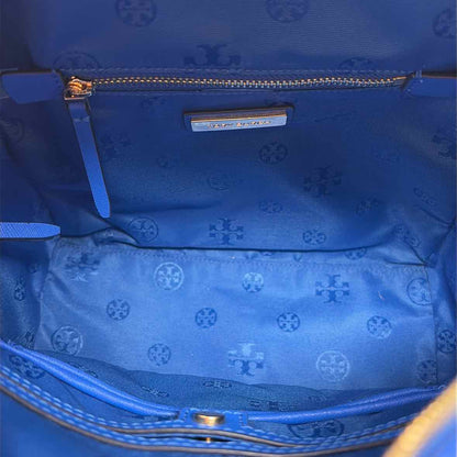 Pre-Owned Tory Burch Cobalt Coated Canvas Handbag