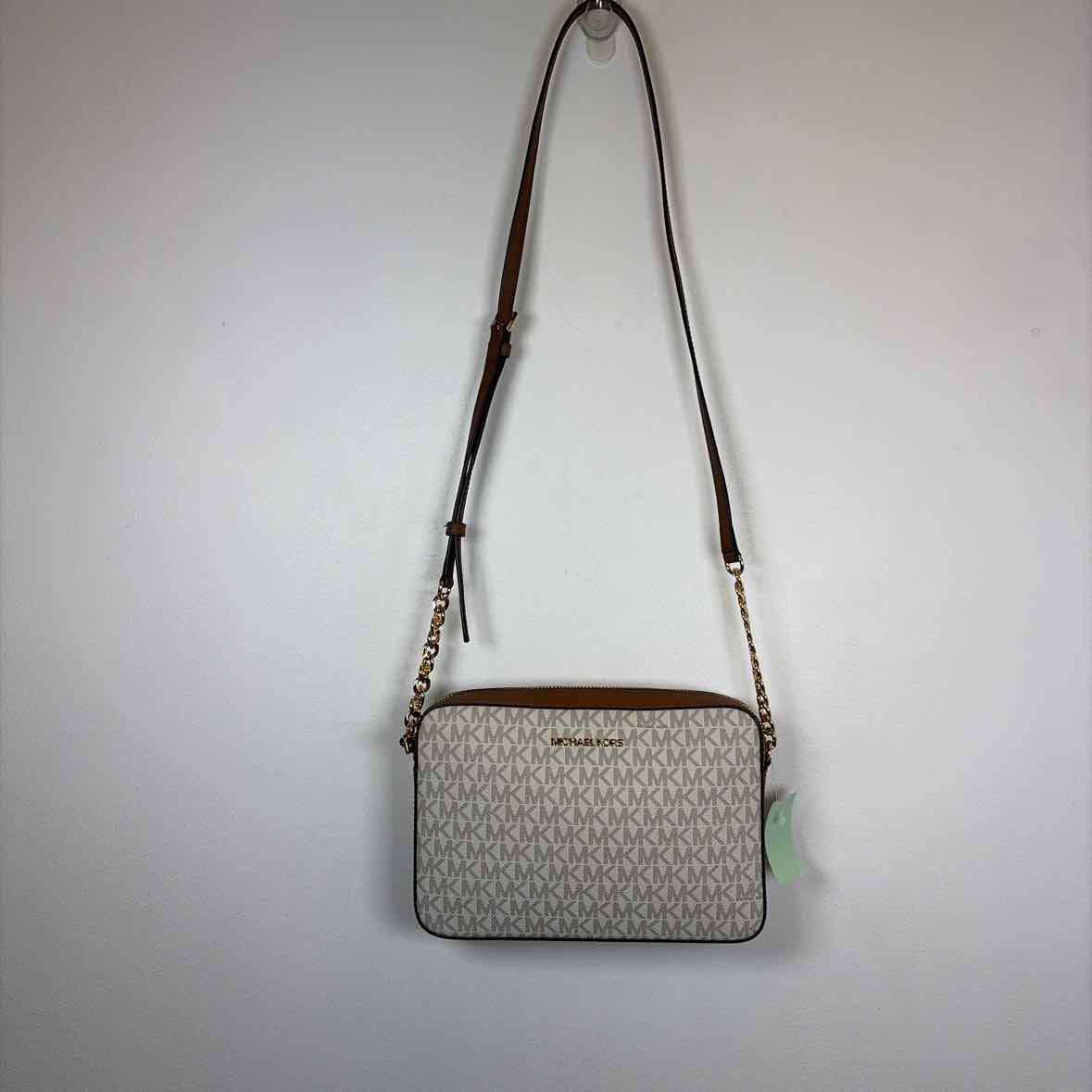 Pre-Owned Michael Kors White Multi Coated Canvas Handbag