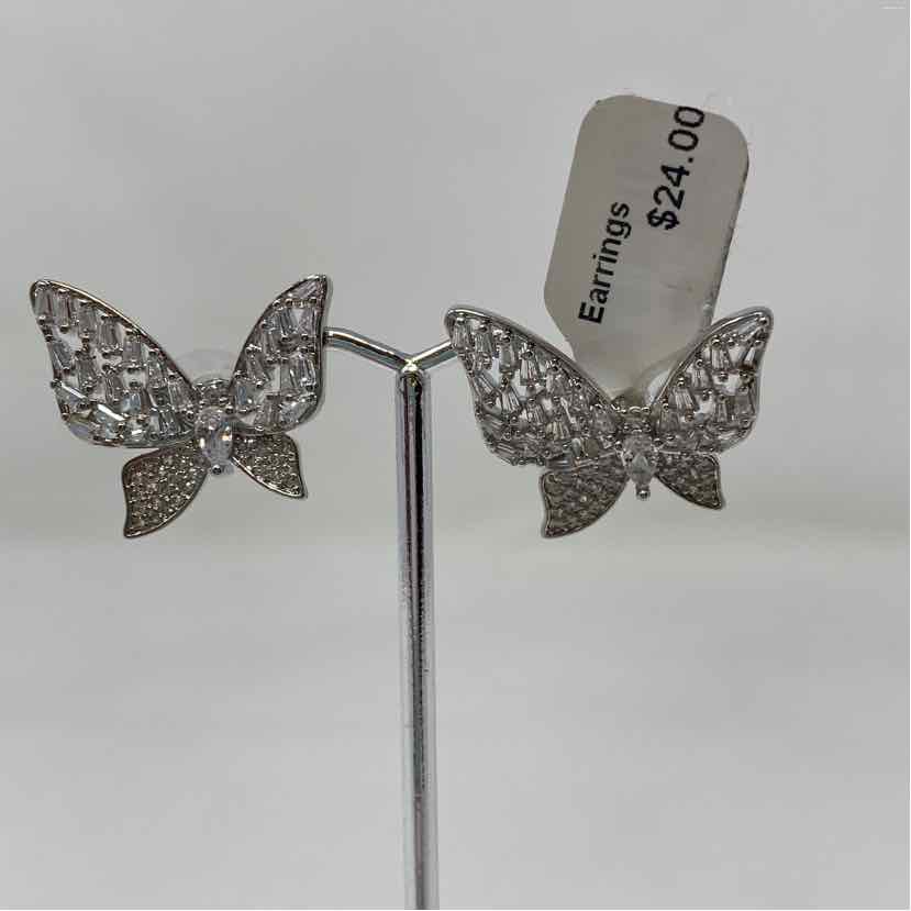 Silver Metal Earrings