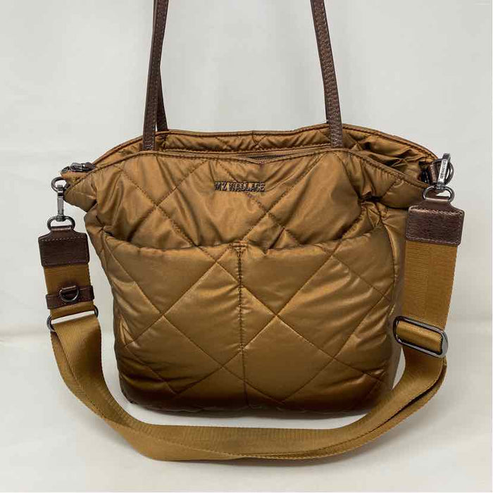 Pre-Owned MZ Wallace Gold Nylon Handbag