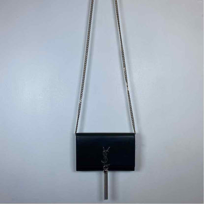 Pre-Owned Saint Laurent Black Leather Designer Handbag