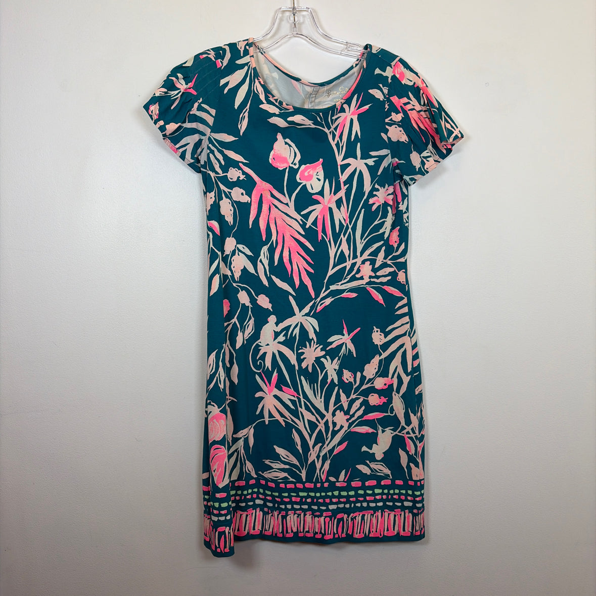 Pre-Owned Size XS Lilly Pulitzer Teal Multi Casual Dress