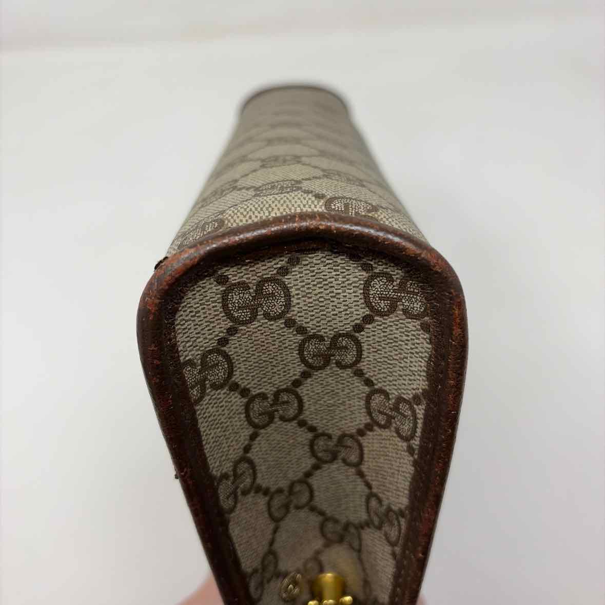 Pre-Owned Gucci Brown Leather Designer Handbag
