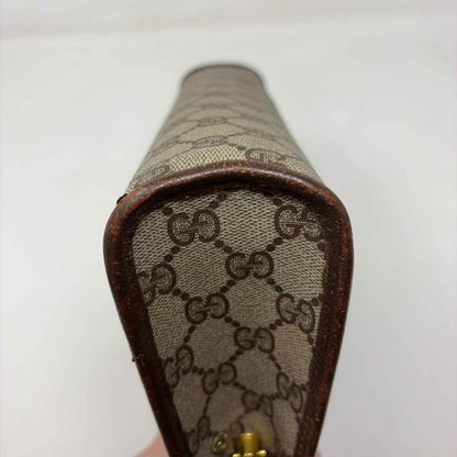 Pre-Owned Gucci Brown Leather Designer Handbag