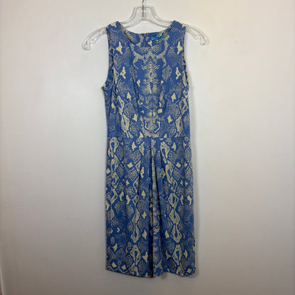 Pre-Owned Size XS J. Mclaughlin Blue/White Casual Dress