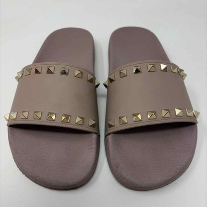 Pre-Owned Valentino Mauve Rubber Shoe Size 7.5 Designer Shoes