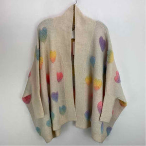 Pre-Owned Size One Size Look White Multi Cardigan