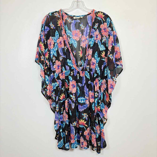 Pre-Owned Size XL Miken Swin Black Multi Cover Up