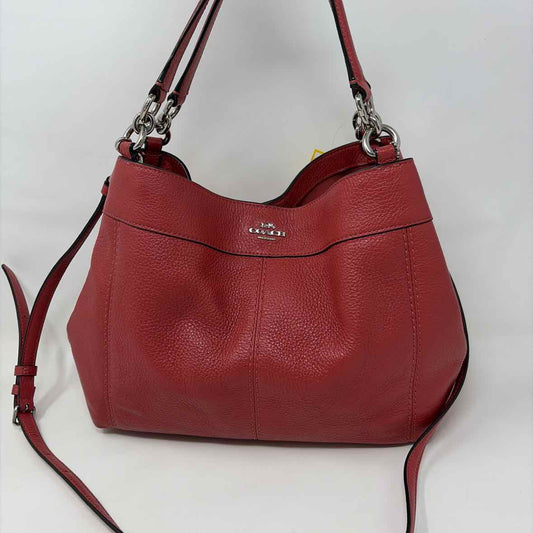 Pre-Owned Coach Hot Pink Leather Handbag