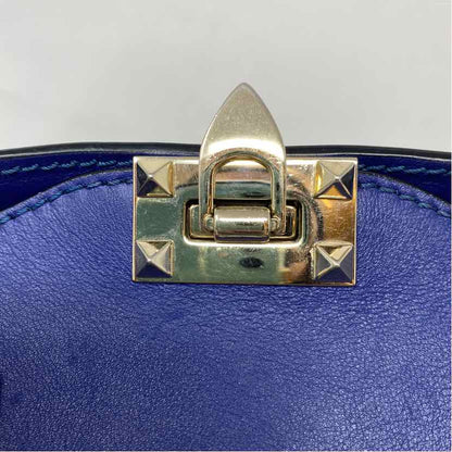Pre-Owned Valentino Blue Leather Designer Handbag