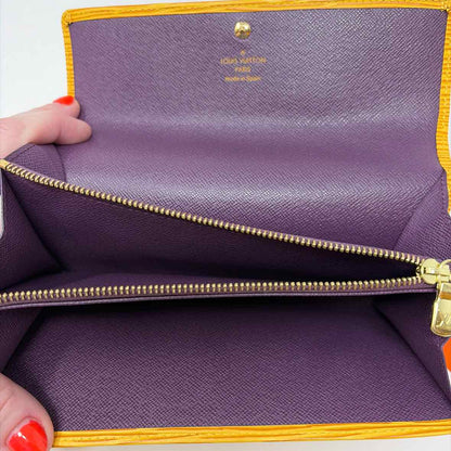 Pre-Owned Louis Vuitton Yellow Leather Designer Wallet