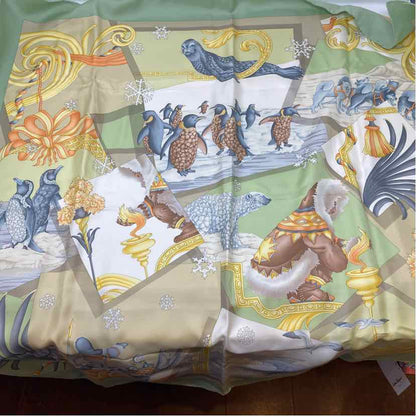 Pre-Owned Ferragamo Multi Silk Designer Scarf