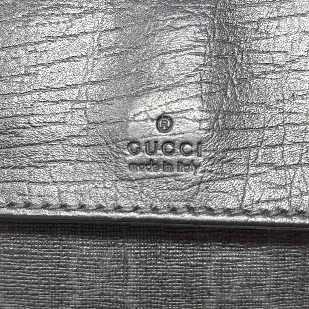 Pre-Owned Gucci Black Canvas Designer Handbag