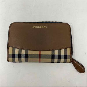 Pre-Owned Burberry Cognac Canvas Designer Wallet