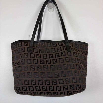 Pre-Owned Fendi Brown Fabric Designer Handbag