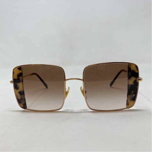 Pre-Owned Mui Mui Gold Metal Designer Sunglasses